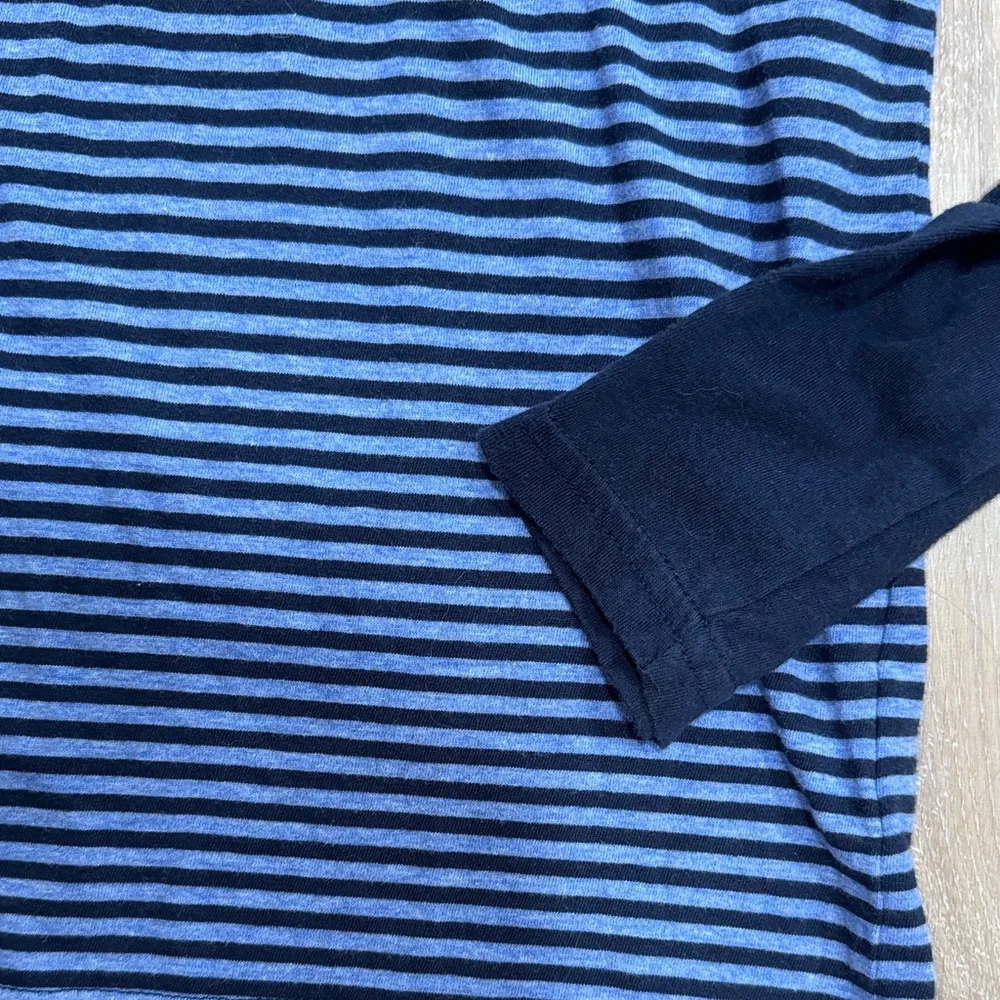 The Children's Place Navy Blue and Light Blue Striped Long Sleeve Tee